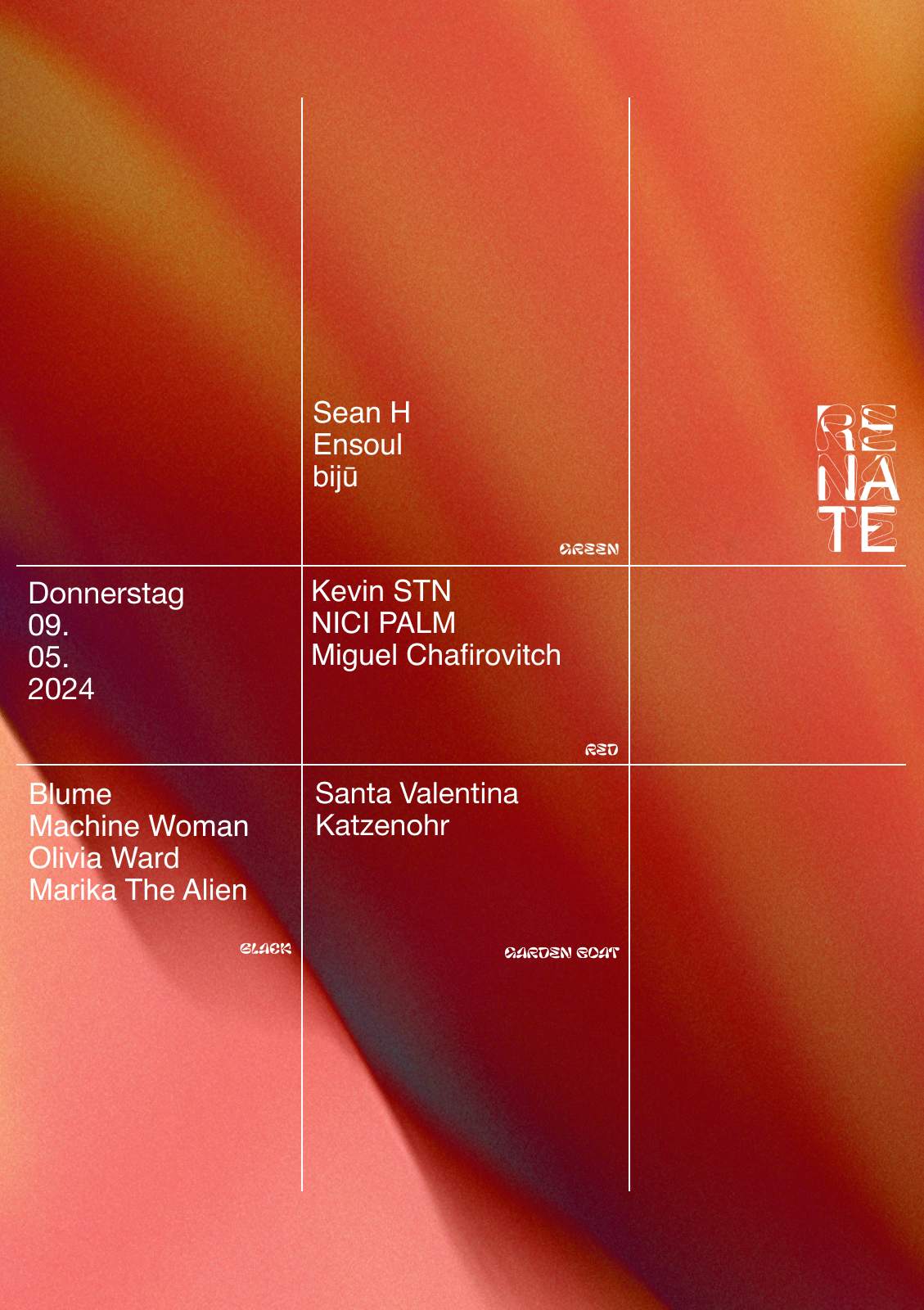 Renate Klubnacht with Machine Woman, Olivia Ward, Marika The Alien, Kevin STN, NICI PALM - Página frontal