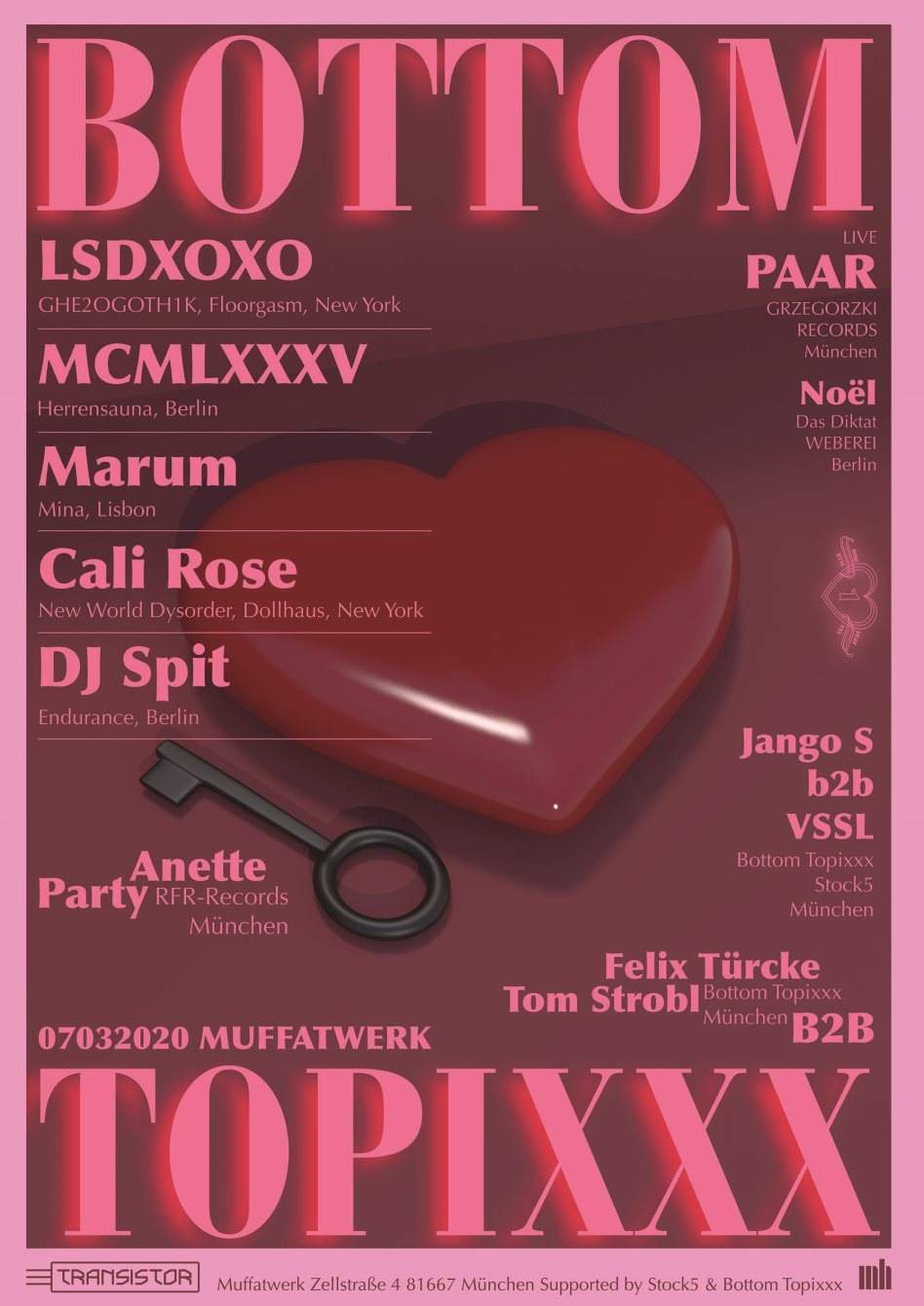 1 Year Bottom Topixxx with LSDXOXO, MCMLXXXV, DJ Spit, Cali Rose, Marum and More - フライヤー裏