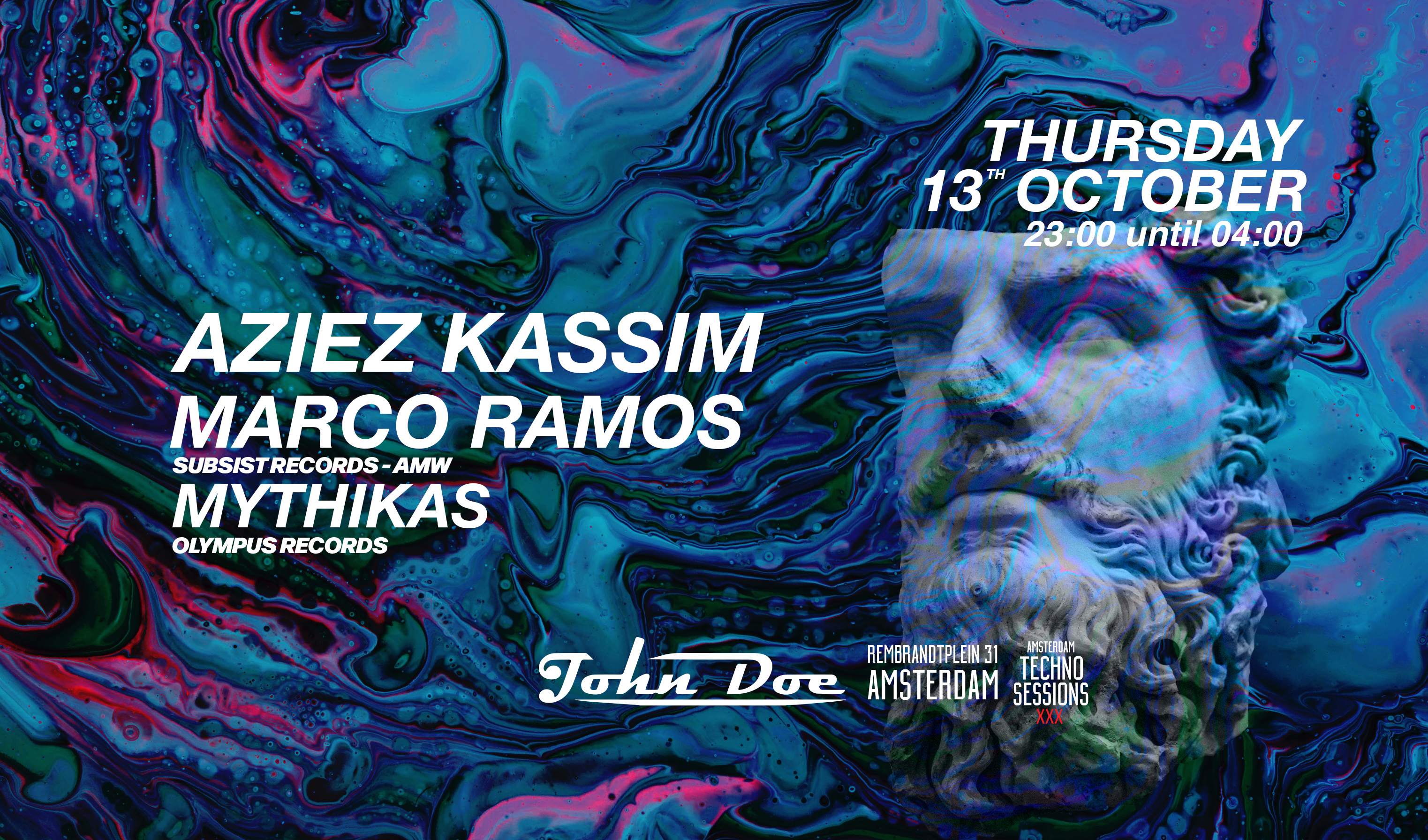 Amsterdam Techno Sessions w/ Aziez Kassim, Marco Ramos & Mythikas en ...