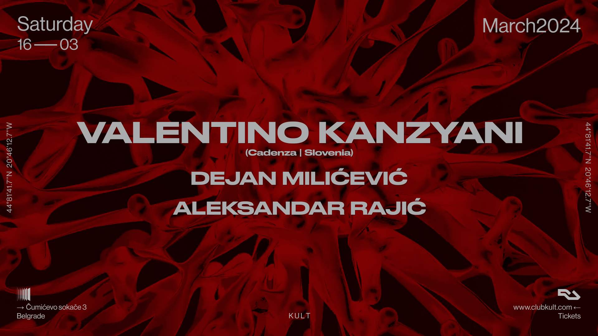 Valentino Kanzyani at KULT - 16.03 - フライヤー裏