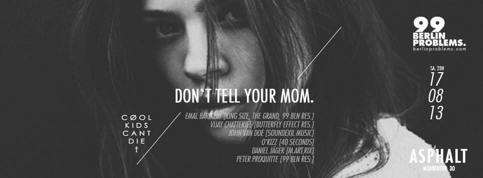 99 Berlin Problems - Don't Tell Your MOM - Página frontal
