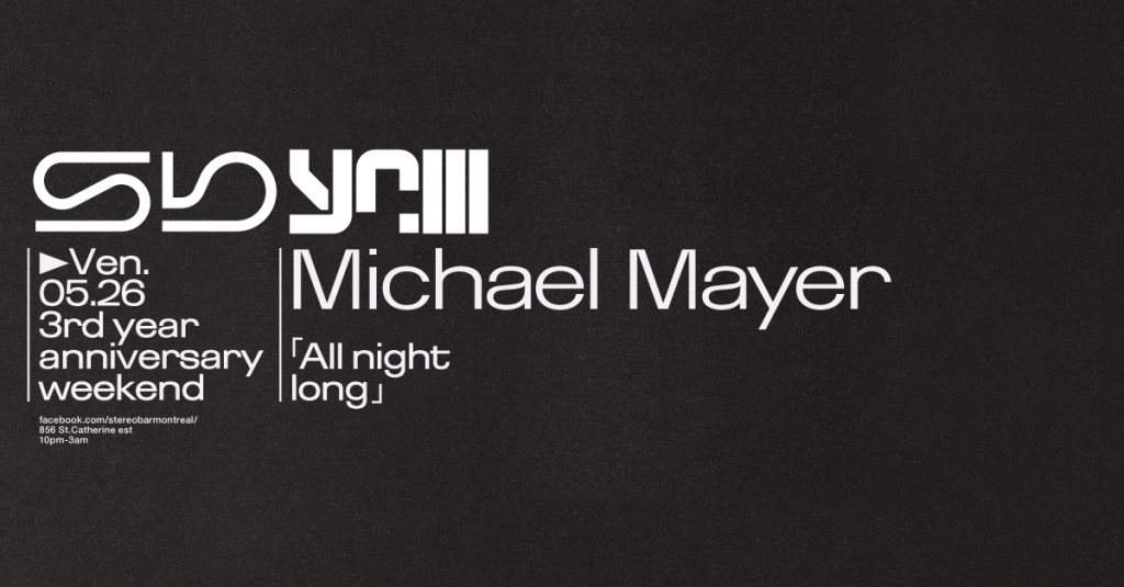 3 Yrs of SB: Michael Mayer (All Night Long) - Página frontal