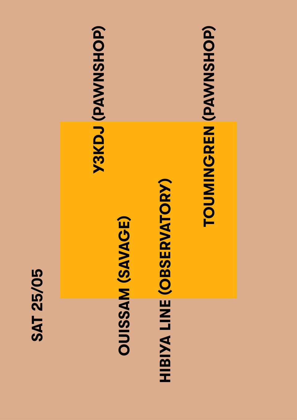 Y3KDJ (Pawnshop), Toumingren (Pawnshop), Ouissam (Savage), Hibiya Line (The Observatory) - Página frontal