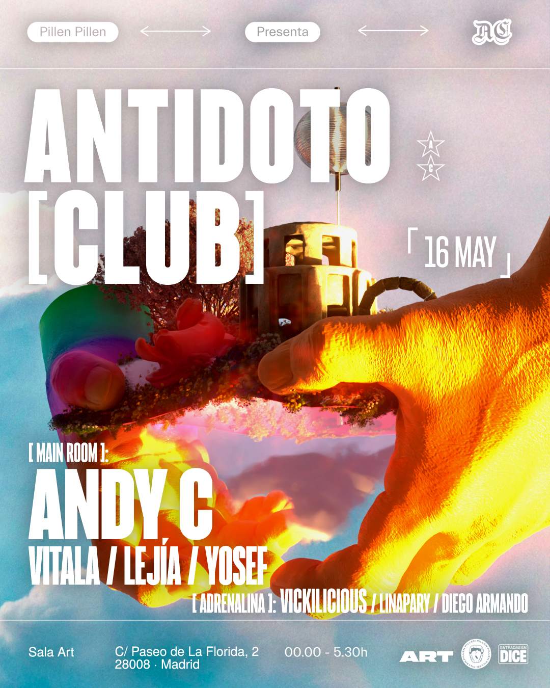 Antídoto Club: Andy C - Página frontal
