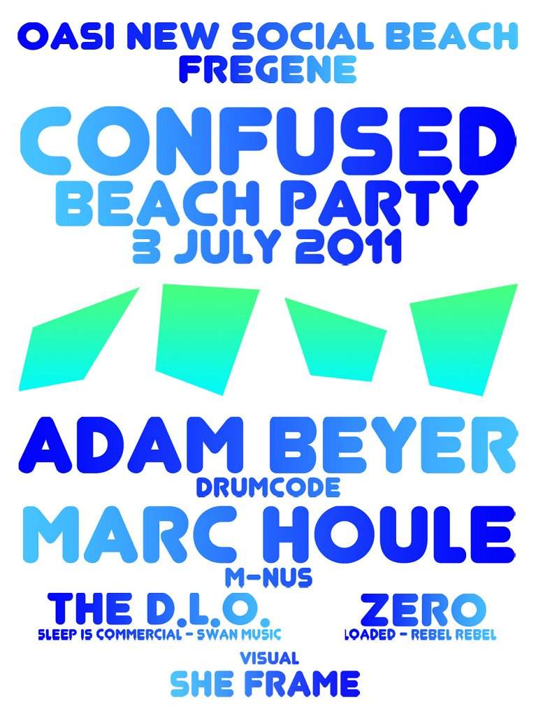 Confused Beach Party - Adam Beyer and Marc Houle - Página frontal