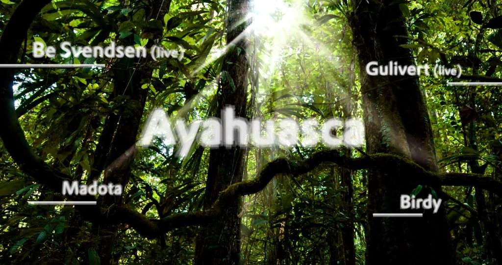 Ayahuasca: Be Svendsen [live] Gulivert [live] Madota, Birdy - フライヤー表