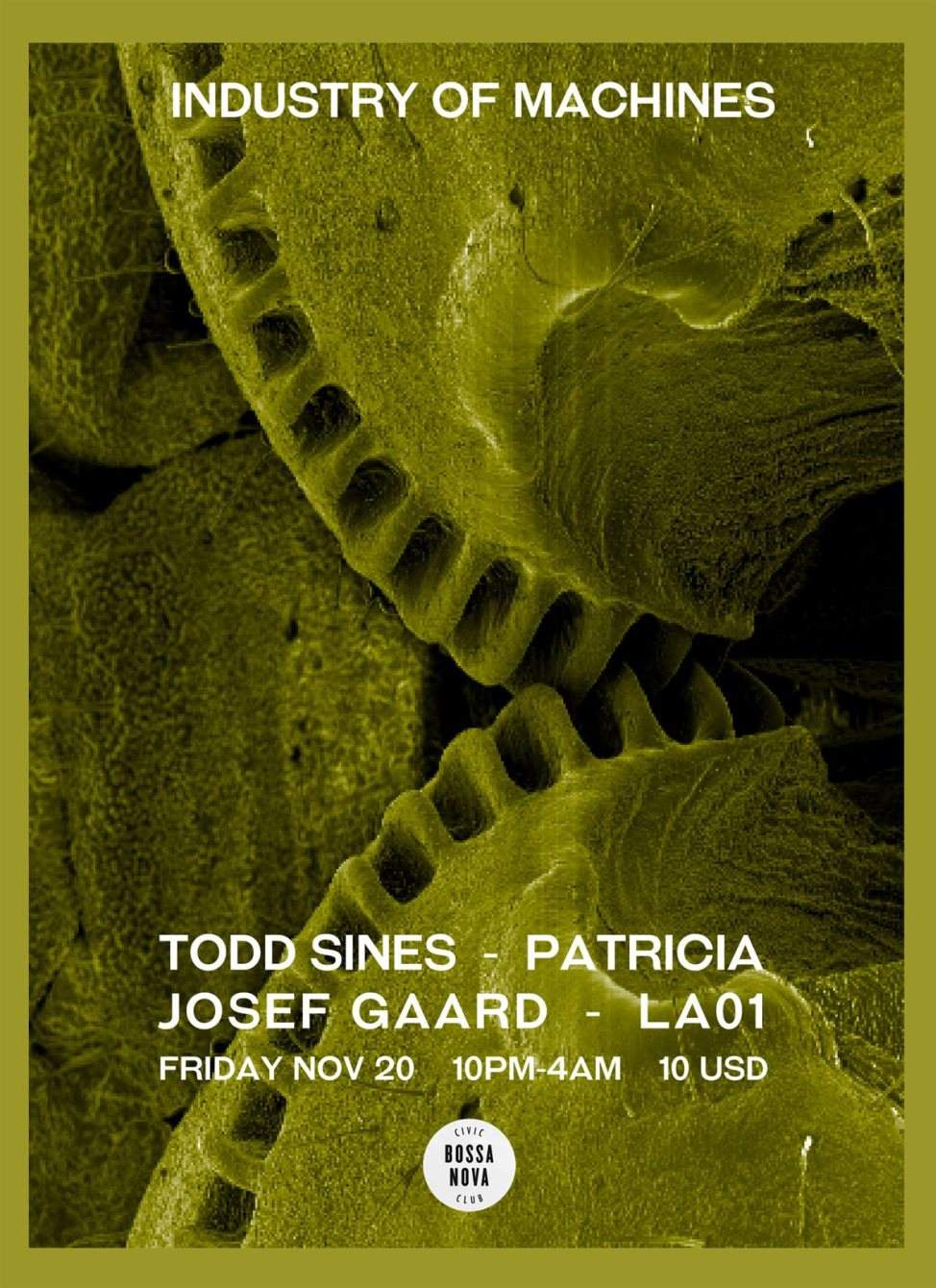 Industry of Machines presents: Todd Sines, Patricia & Josef Gaard - Página frontal