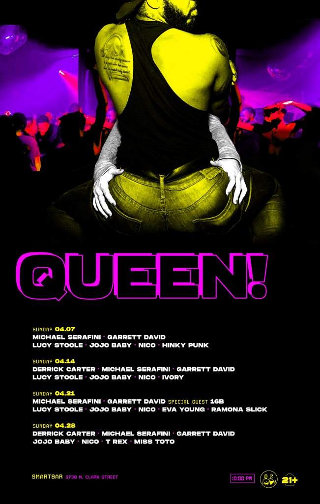 Queen! with Omid 16B / Michael Serafini / Garrett David - フライヤー裏