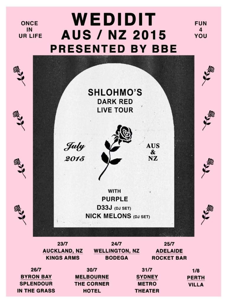 BBE & Acclaim Magazine present WEDIDIT Tour ft. Shlohmo (live) - フライヤー表