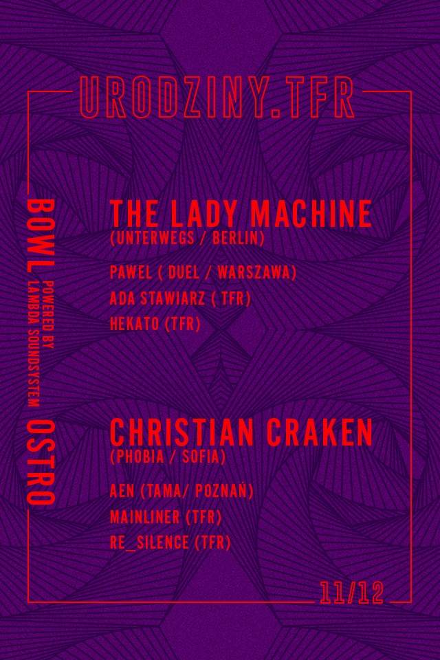 Urodziny.TFR #4 - The Lady Machine & Christian Craken - フライヤー裏