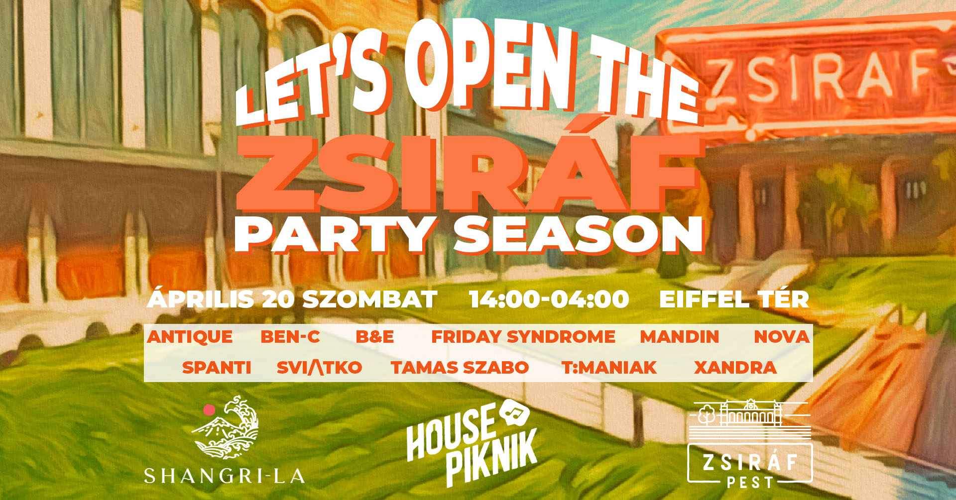 House Piknik - Let's Open The Zsiráf - FREE EVENT - フライヤー表