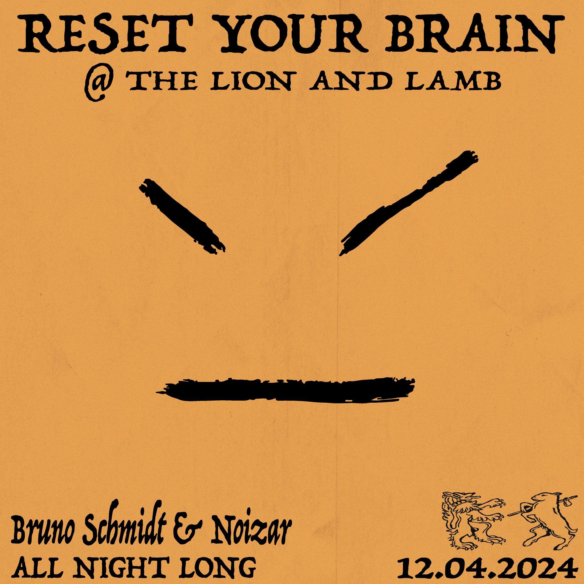 Reset your Brain: Bruno Schmidt b2b Noizar all-night-long - Página frontal