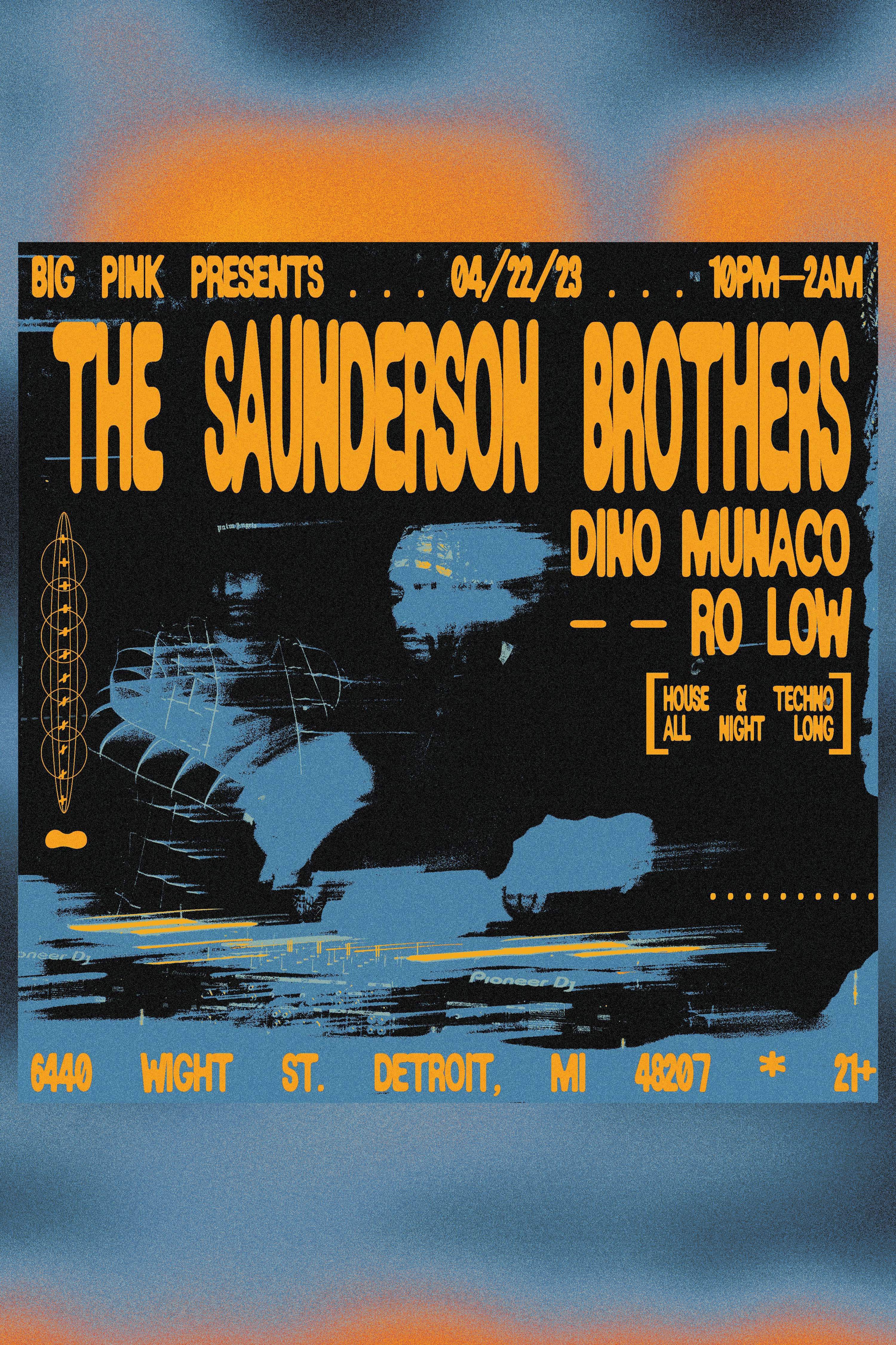 The Saunderson Brothers, Dino Munaco, & Ro Low - フライヤー表