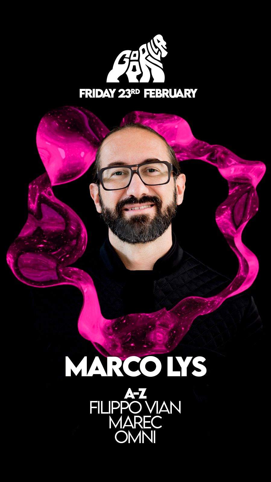 Marco Lys at Goorilla - フライヤー表