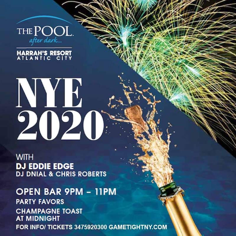 New Years Eve Atlantic City Harrahs Pool Party 2020 at The Pool at