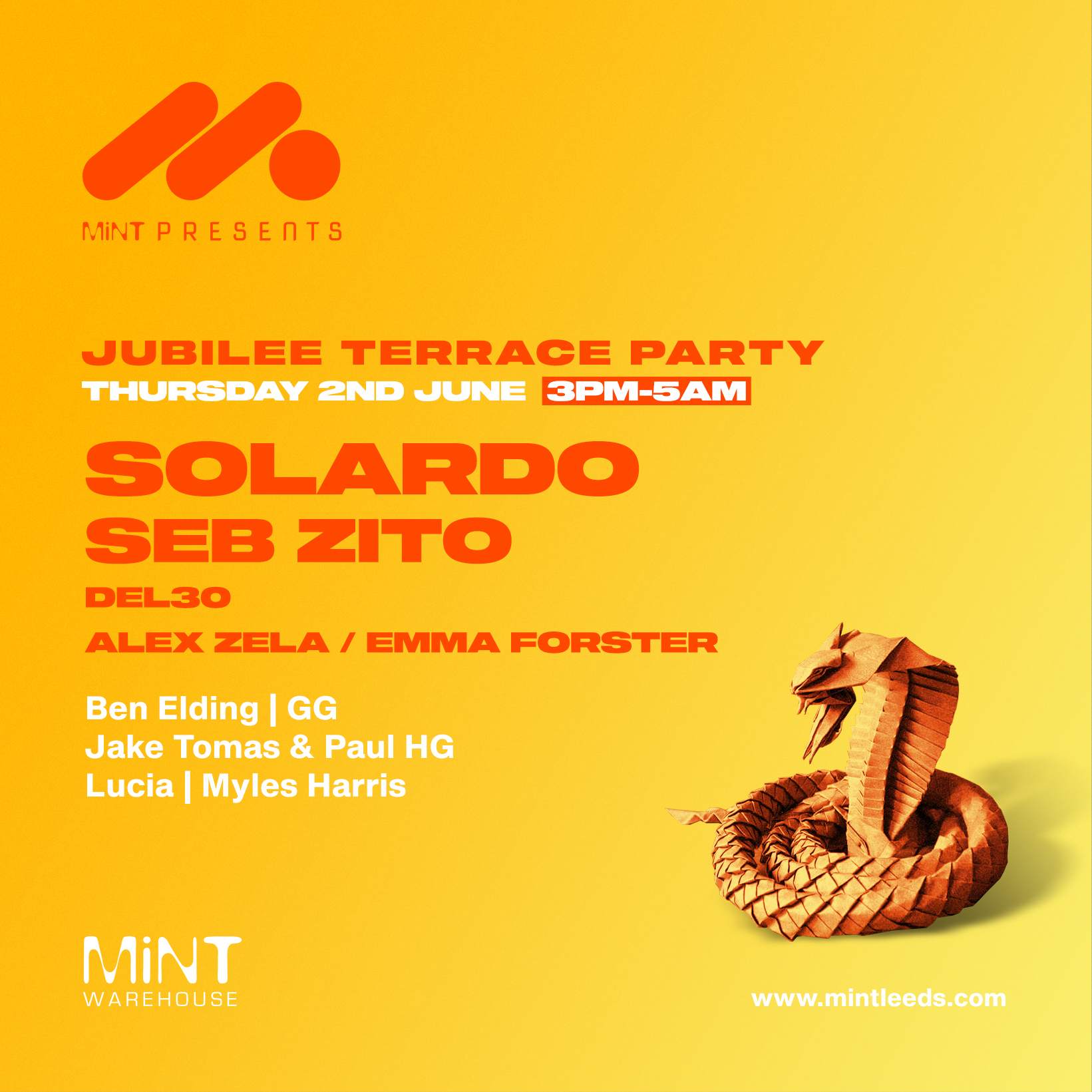 Mint Presents Jubilee Terrace Party - Página frontal