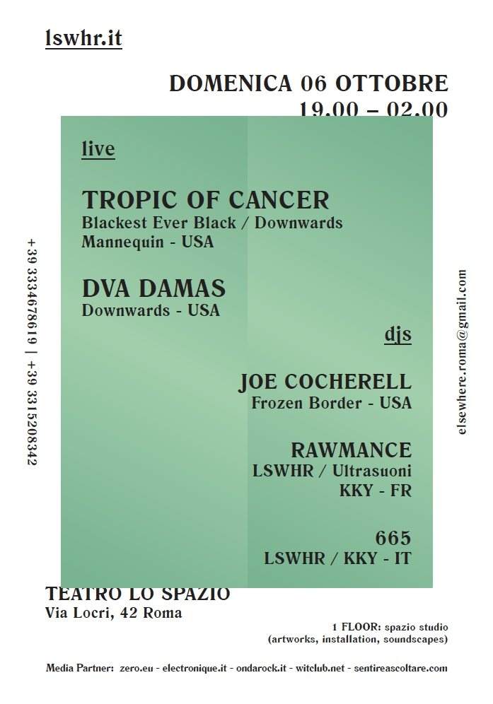 Lswhr with Tropic Of Cancer Live, Dva Damas Live - Página trasera