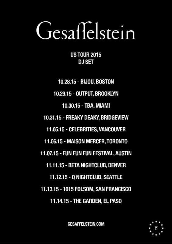 Gesaffelstein US Tour 2015 - Página frontal