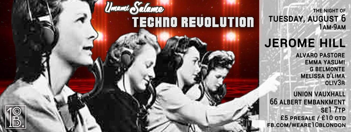 Techno Revolution with Jerome Hill - フライヤー表
