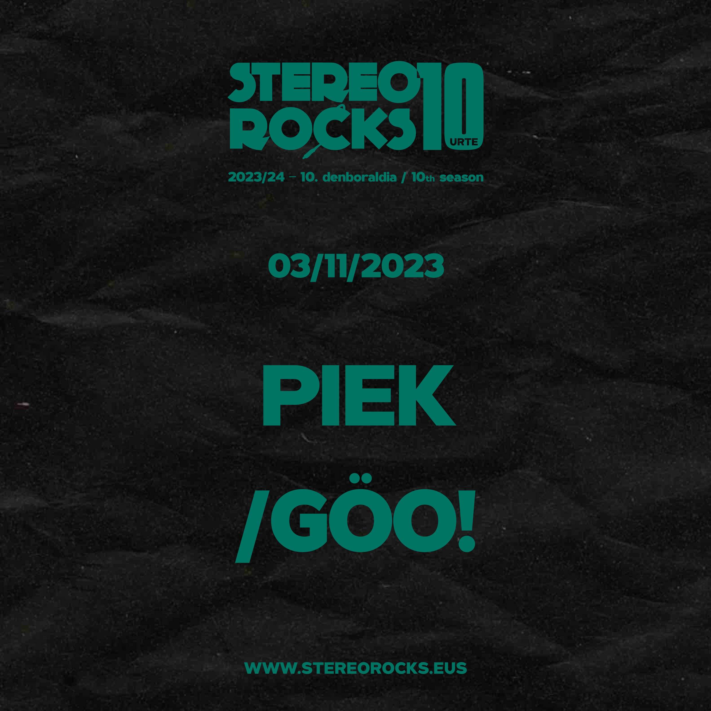 Stereorocks: Piek + /Göo - フライヤー表