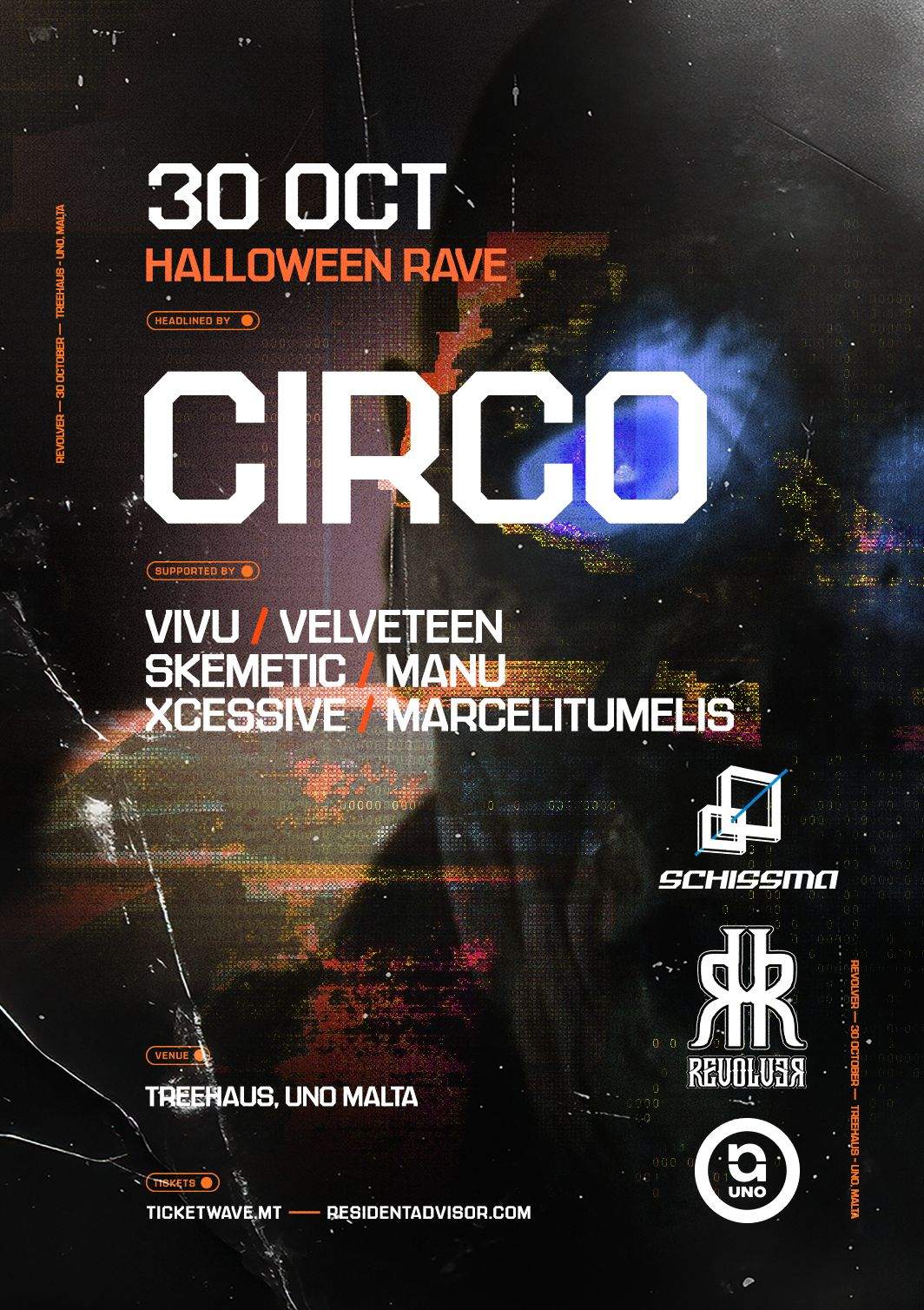 REVOLVER X SCHISSMA pres. CIRCO [HALLOWEEN RAVE] at Treehaus, Uno Malta ...