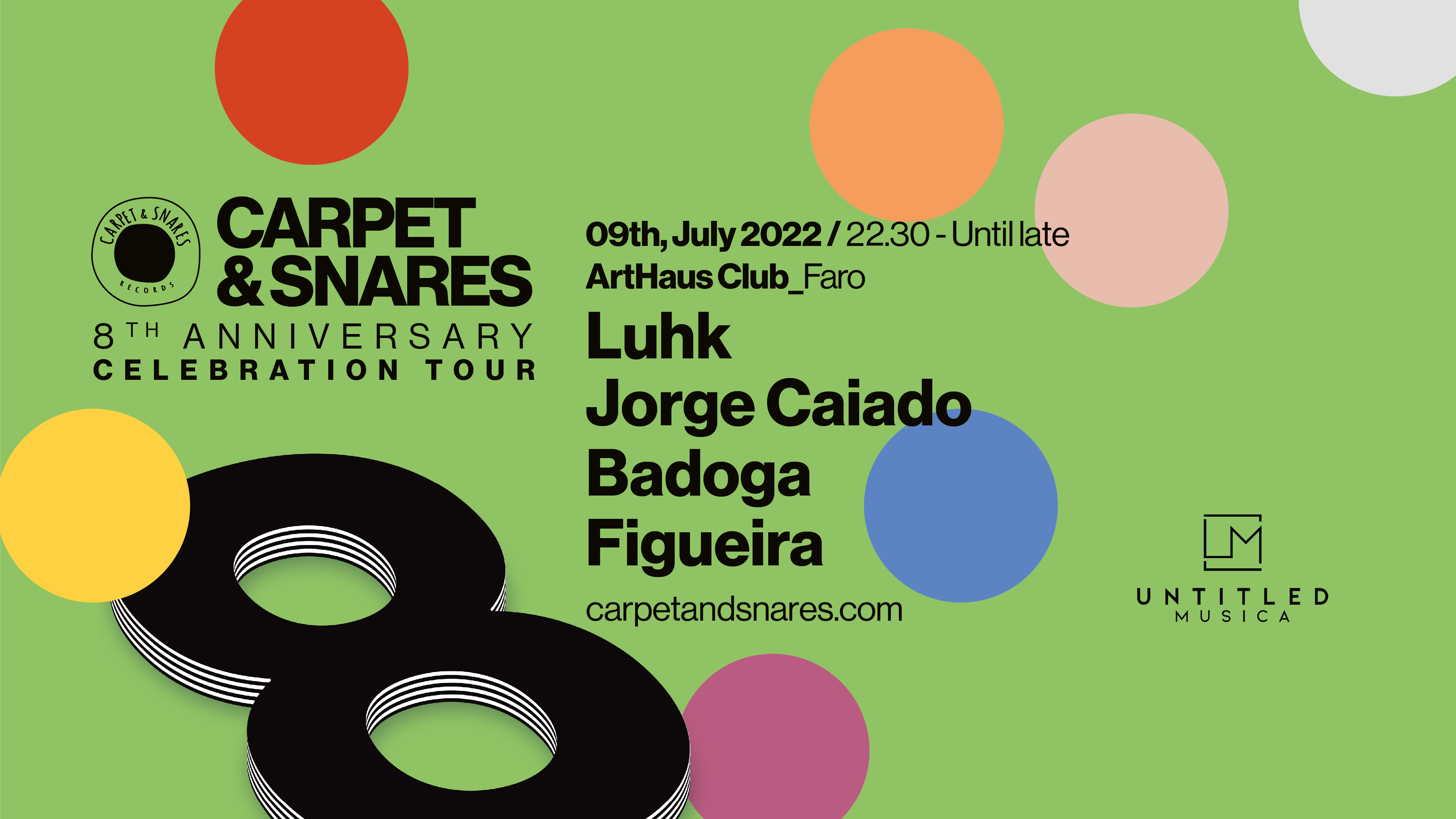 Carpet & Snares 8th Anniversary - Faro - Página frontal