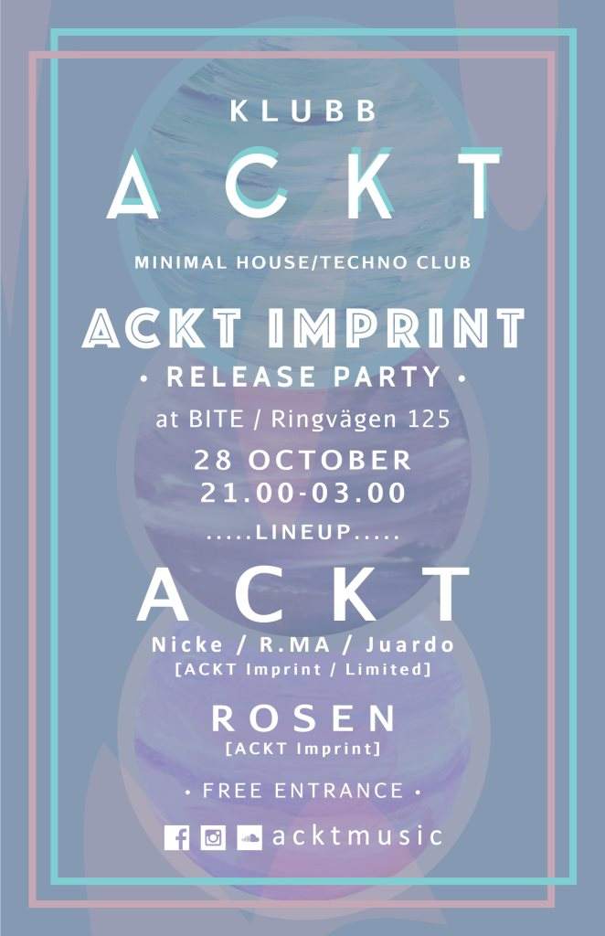 ACKT Imprint Release Party - Extended Play 003 - フライヤー表