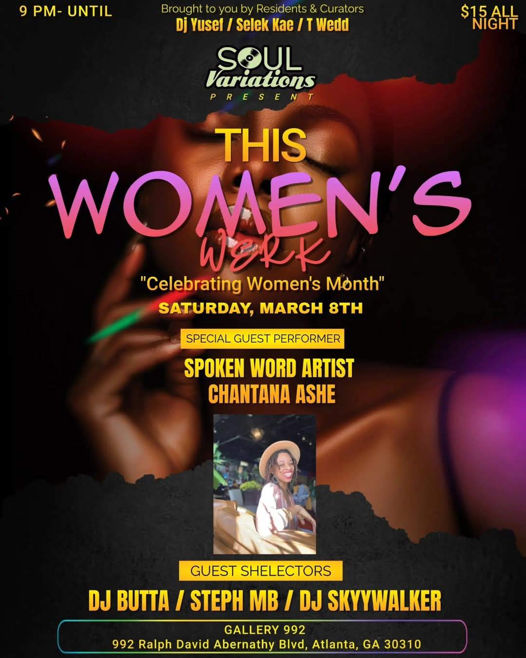 Soul Variations presents 'This Women's Werk' at Gallery 992, Atlanta