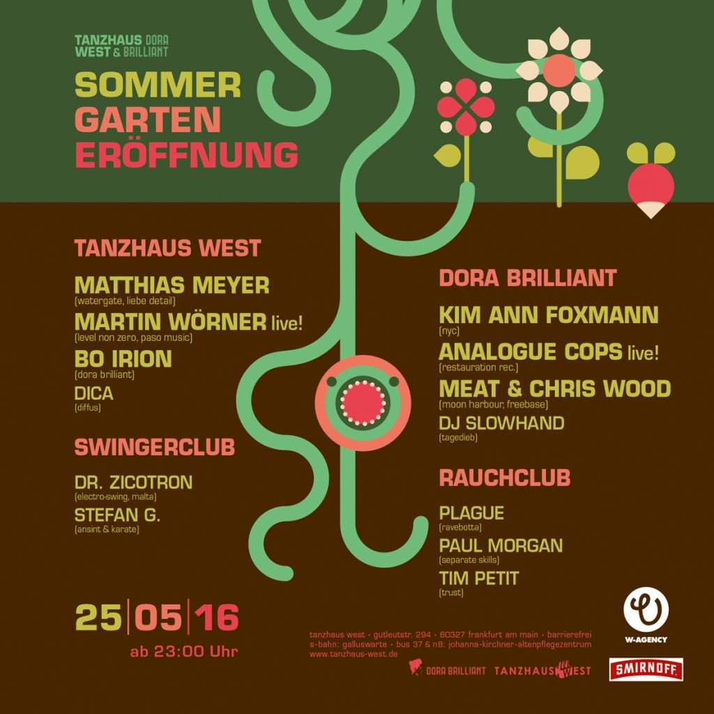 Tanzhaus West & Dora Brilliant Sommergarteneröffnung - Página trasera