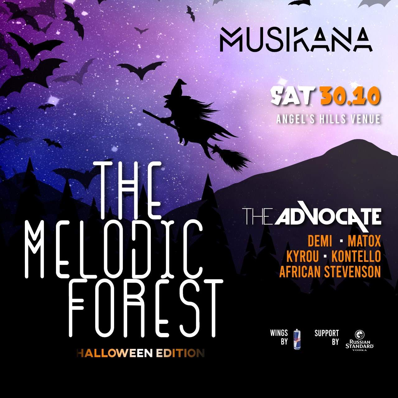 Musikana presents ''The Melodic Forest'' with The Advocate - Página frontal