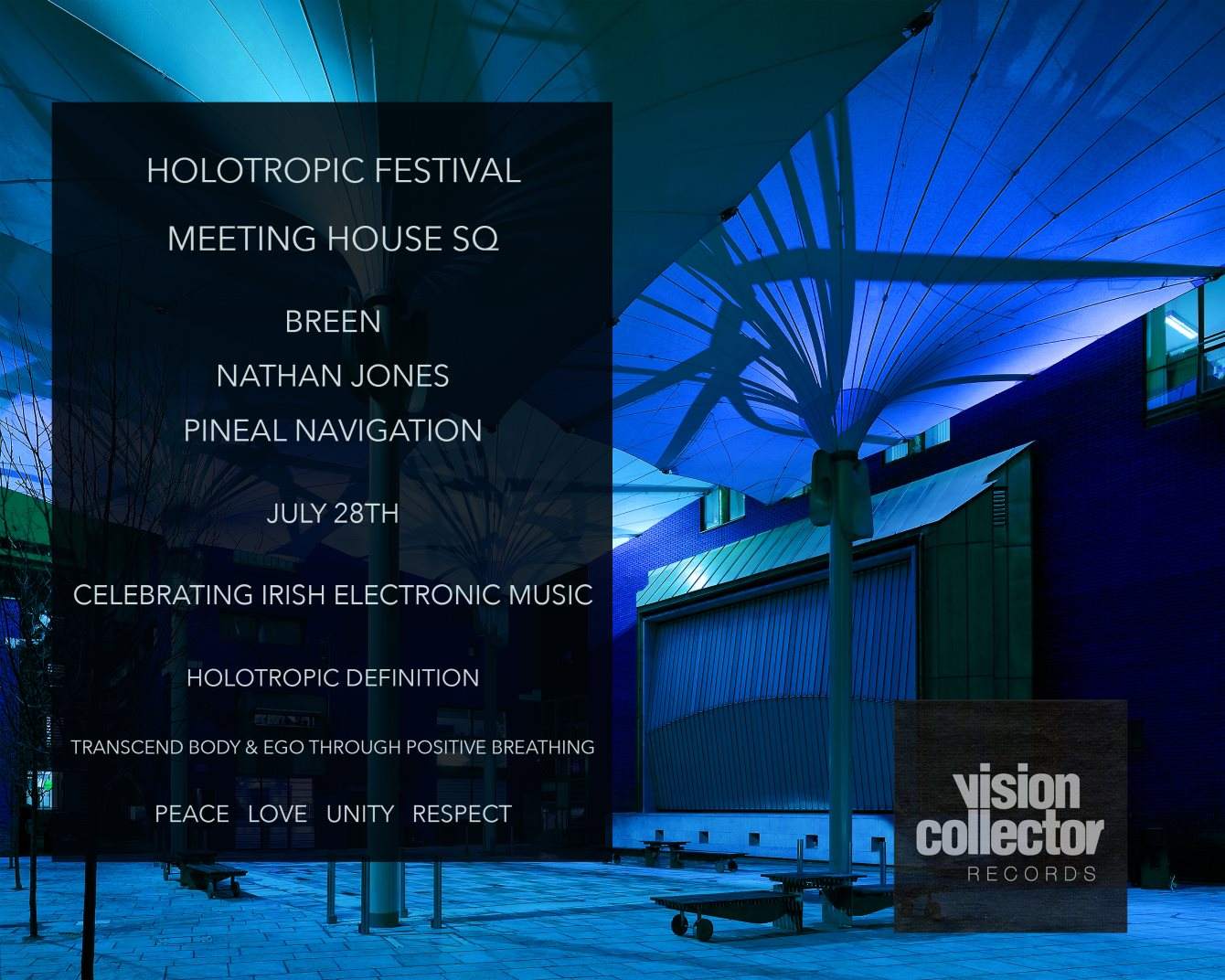 Vision Collector Holotropic Festival, Meeting House Sq - Página frontal