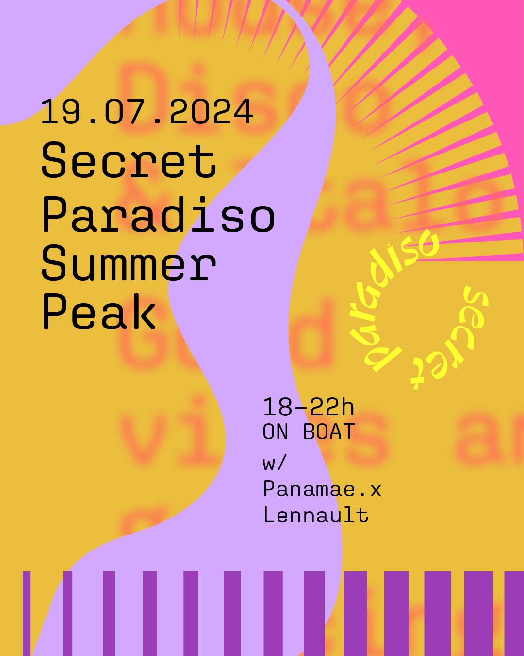 Secret Paradiso Summer Peak 2024: On Boat - フライヤー表