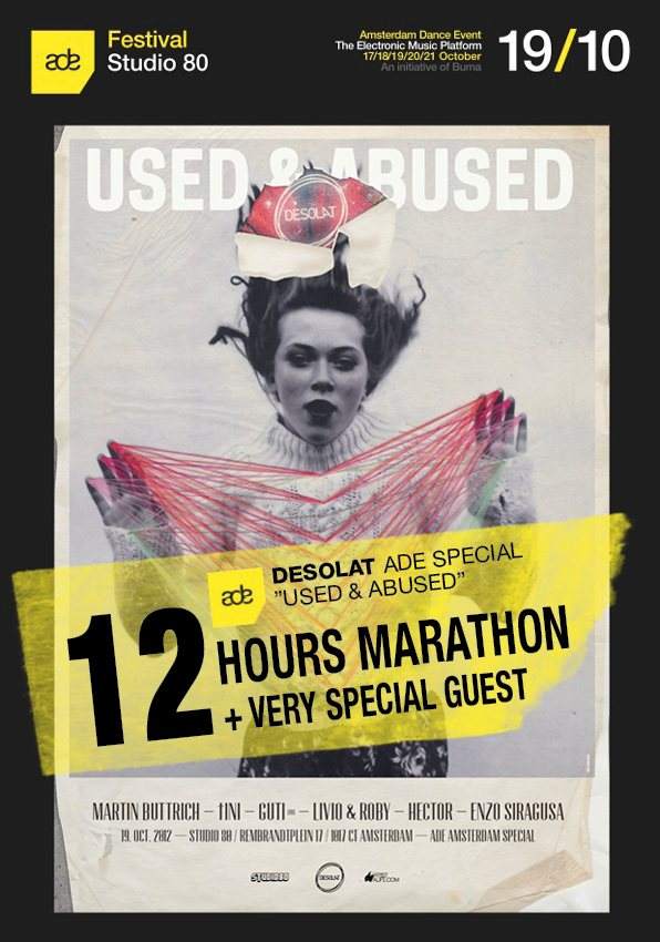 Desolat Used & Abused - 12 Hours Marathon - ADE Special - Página frontal