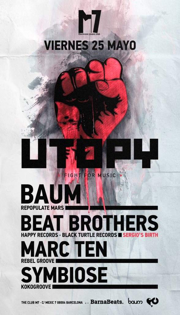 Utopy with Baum, Beat Brothers, Marc Ten, Symbiose - Página frontal