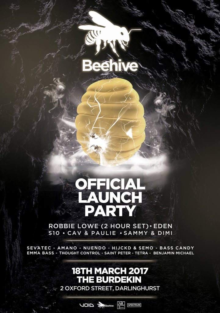 Beehive Launch Party - フライヤー表