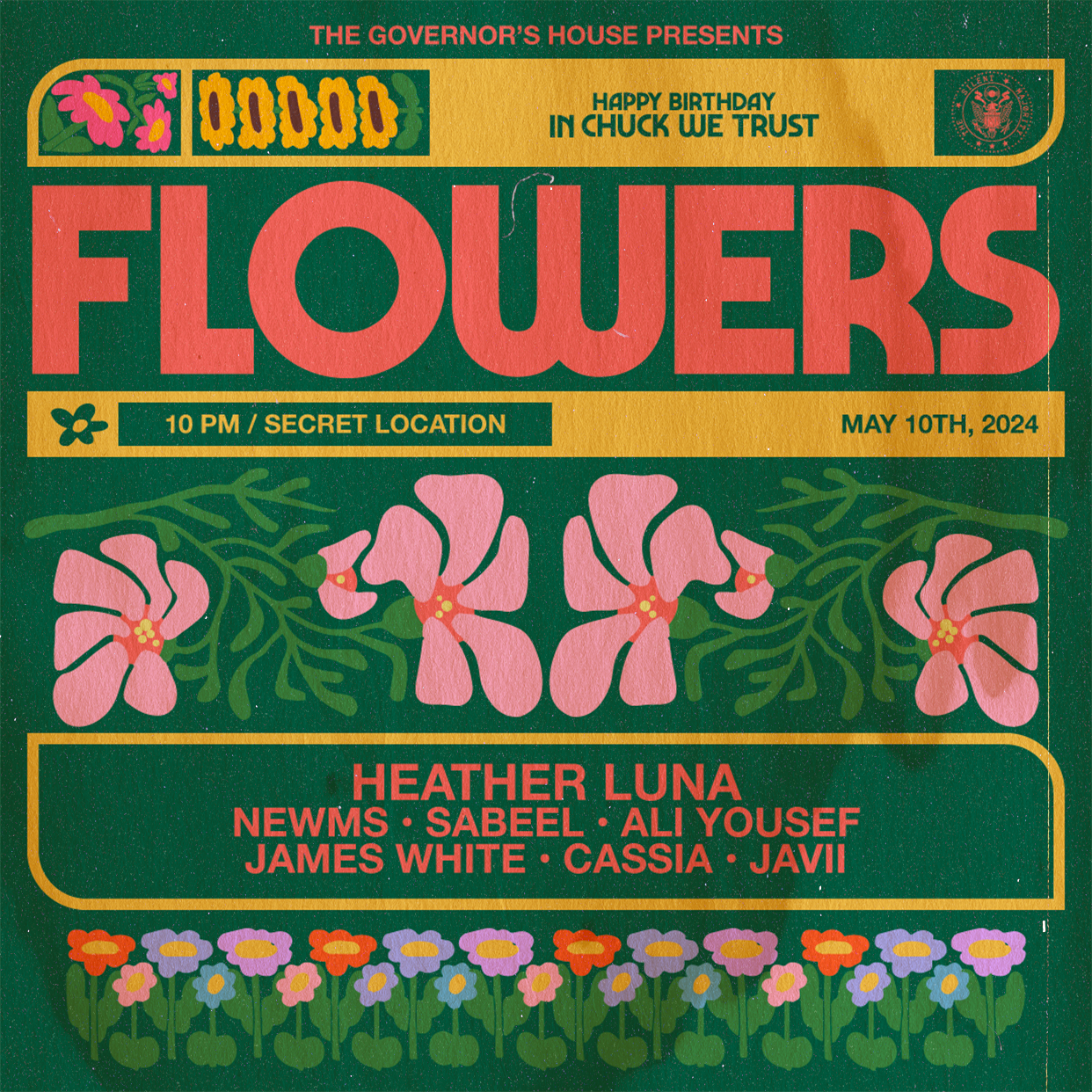 THE GOVERNOR'S HOUSE PRESENTS: FLOWERS - フライヤー表
