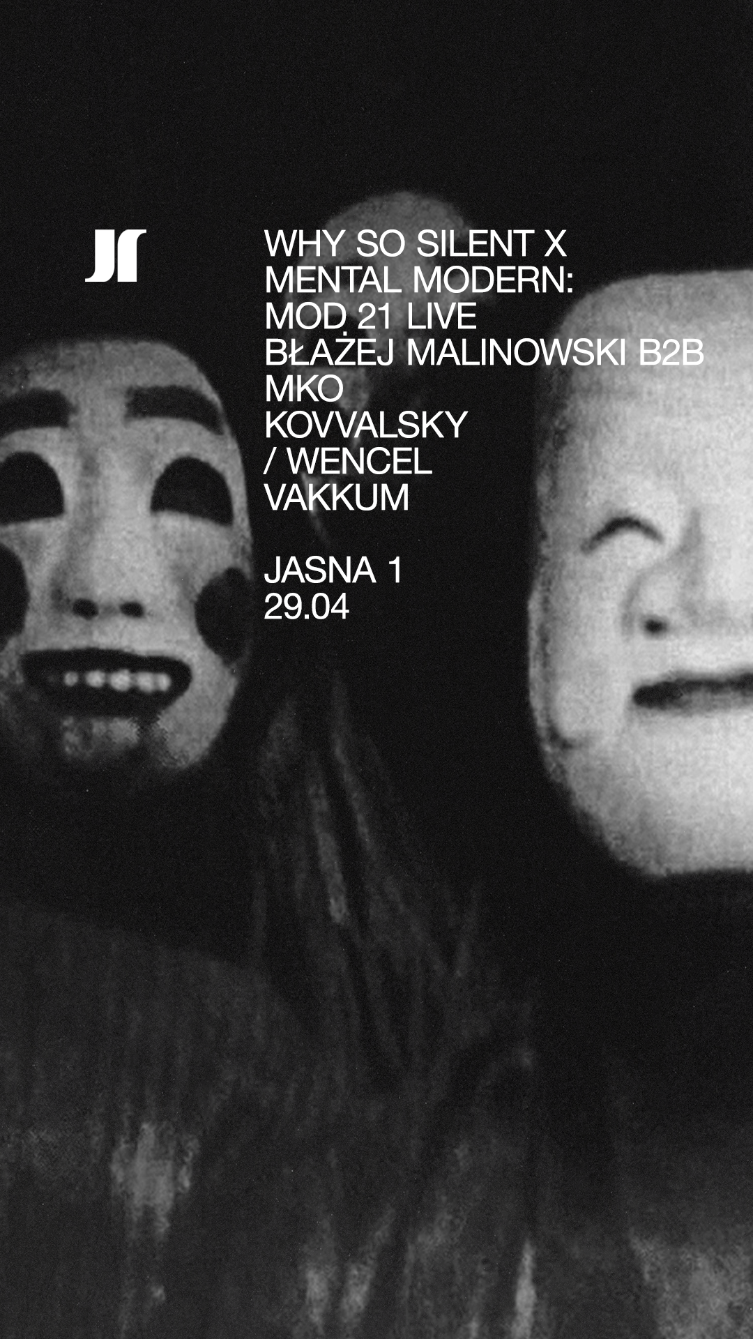 Why So Silent #44 - Mod21 LIVE, Błażej Malinowski b2b MKO, Kovvalsky / Wencel, vakkum - Página frontal