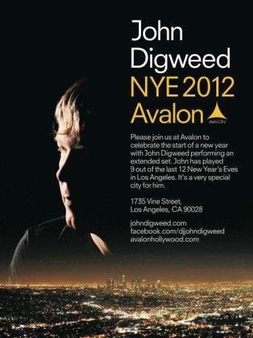 Avalon presents John Digweed Nye 2012 - フライヤー表