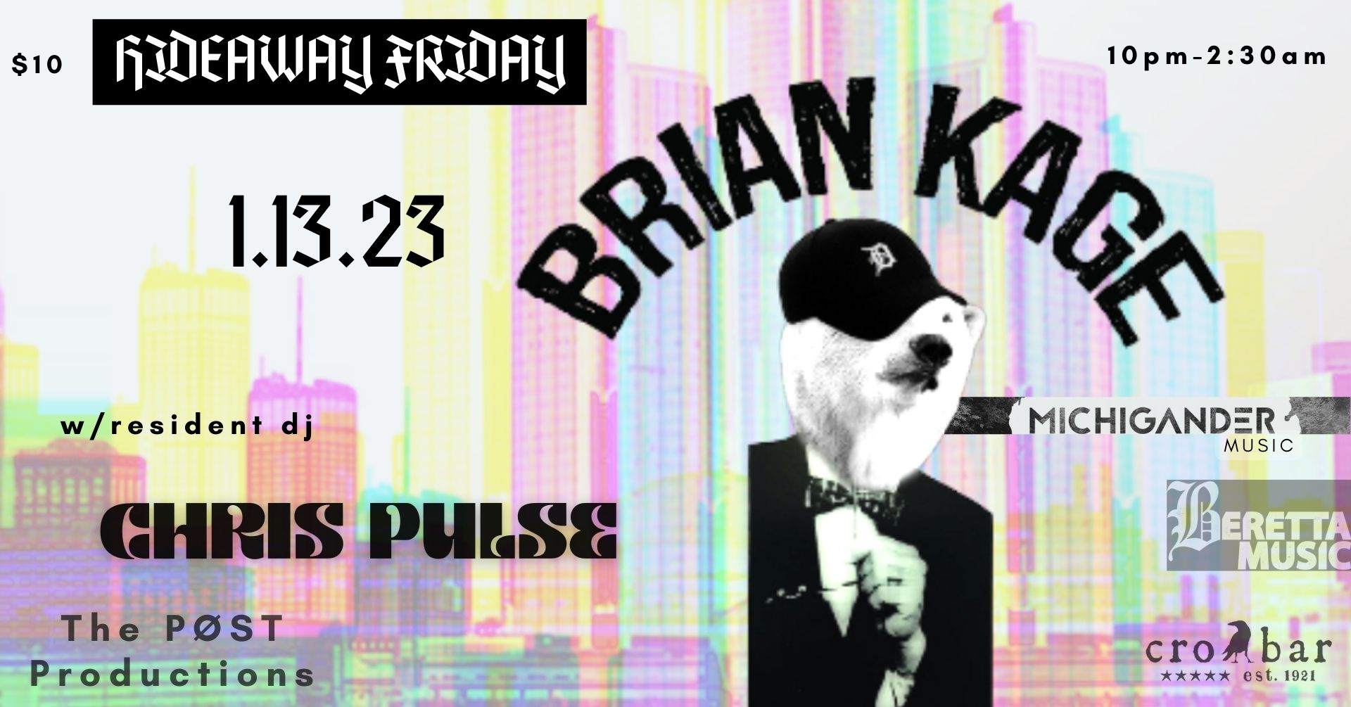 Hideaway Fridays: feat. Brian Kage & resident dj Chris Pulse - フライヤー表