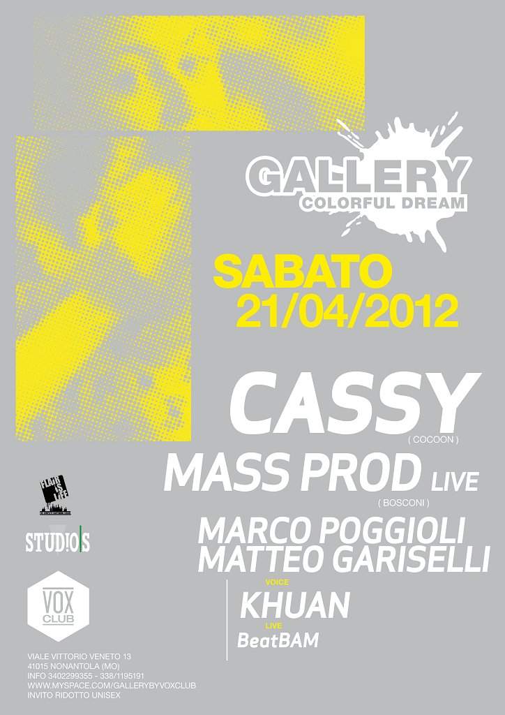 Cassy & Mass Prod Gallery Closing Party - フライヤー表