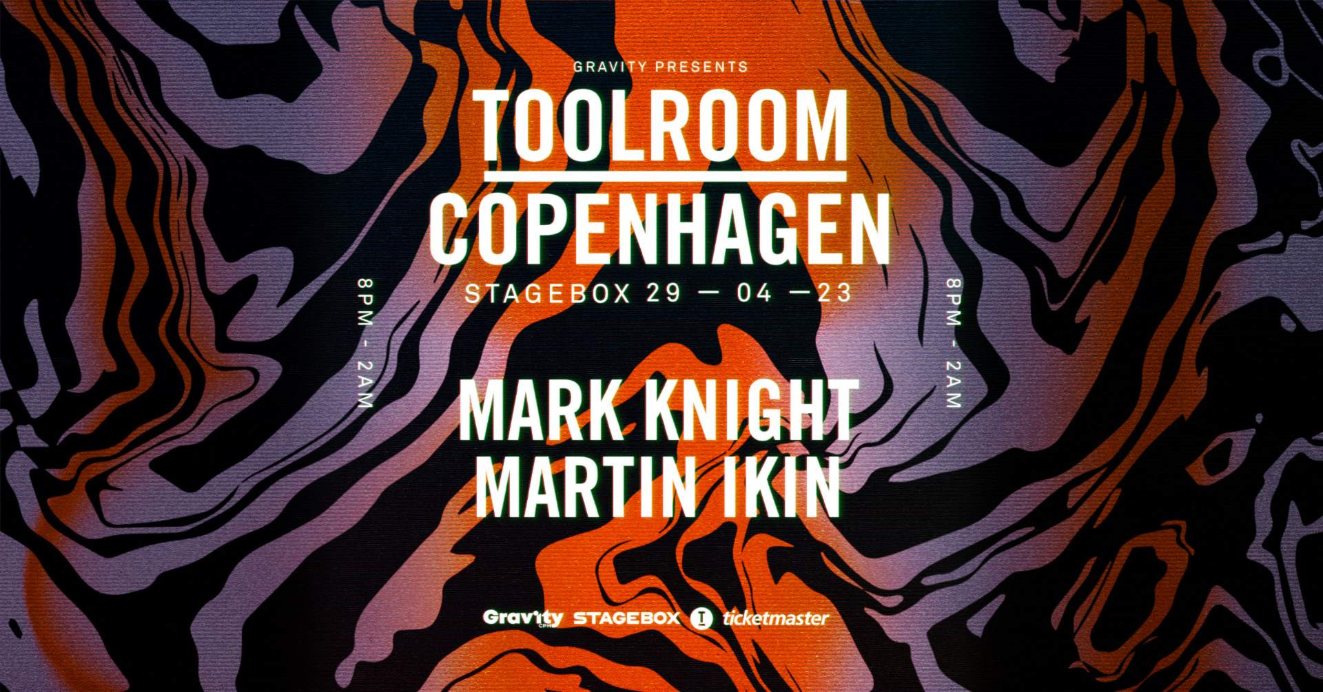 Toolroom Copenhagen. Mark Knight, Martin Ikin (The Factory Rave) - フライヤー表