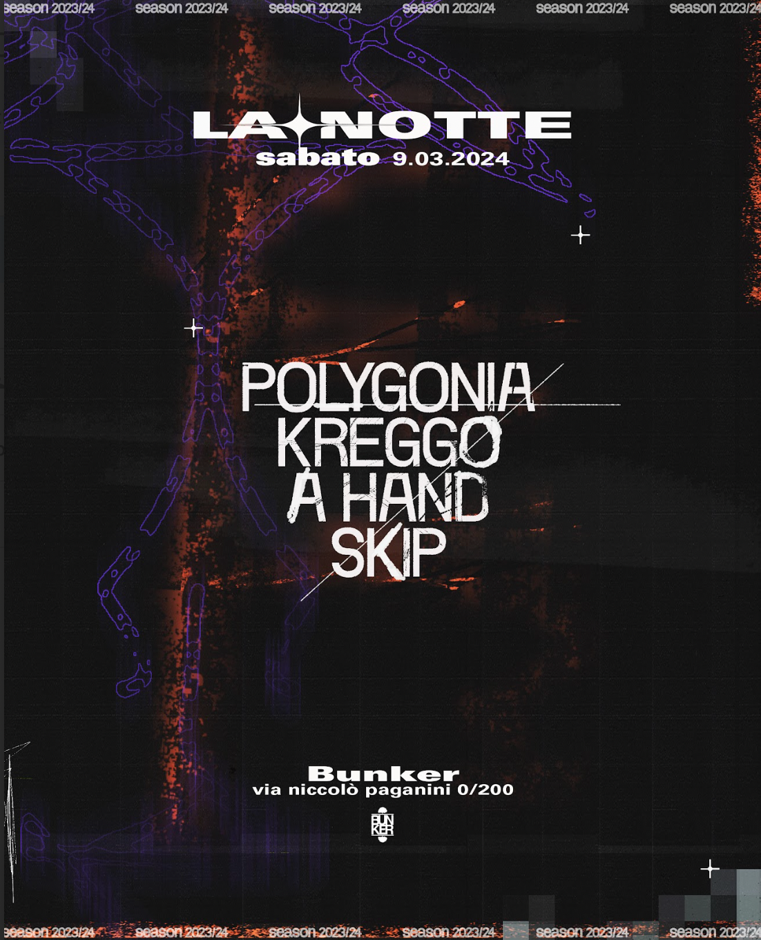 ✦ LA NOTTE con Polygonia — Kreggo — A Hand — Skip ✦ - Página frontal