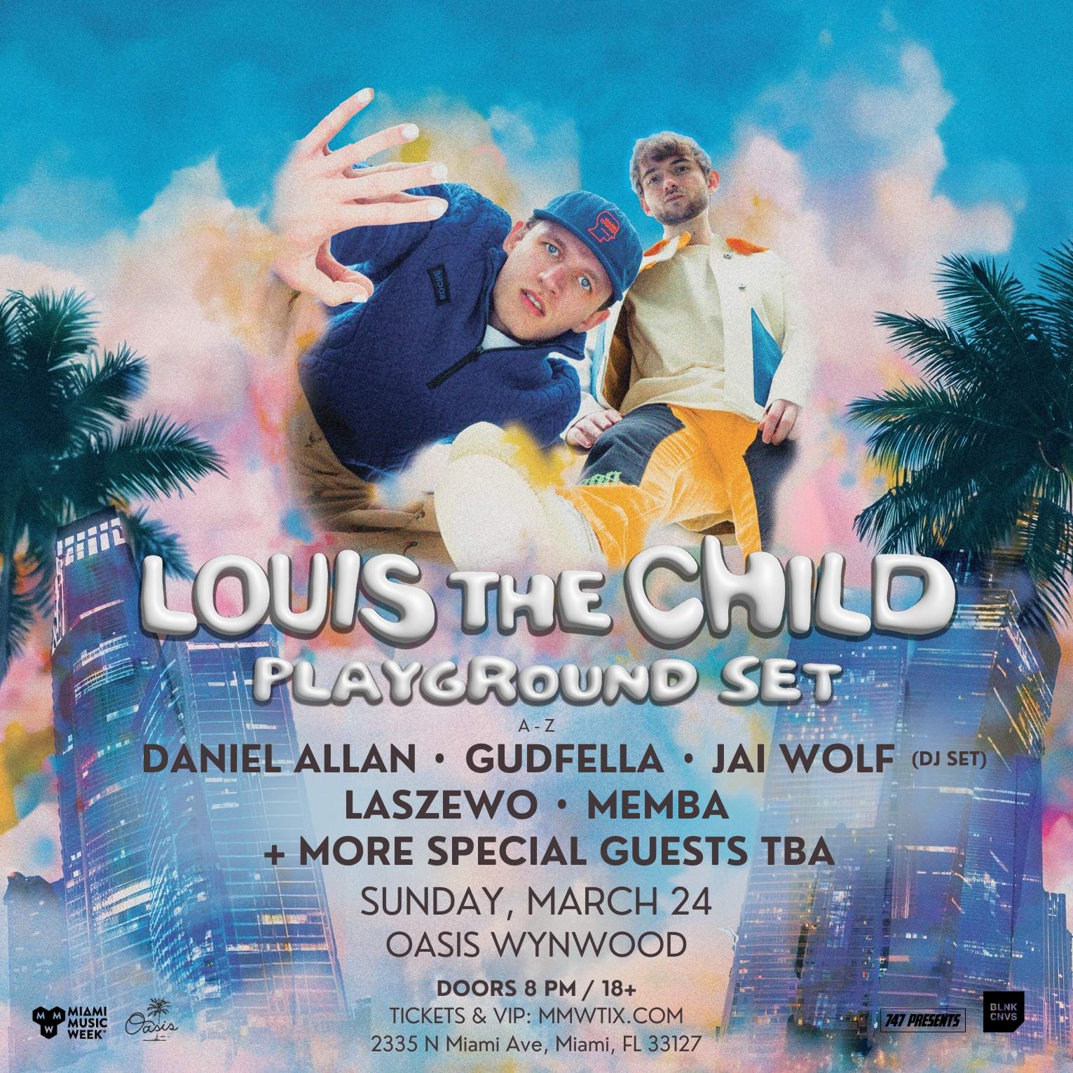 Louis The Child Playground Set - Miami Music Week - フライヤー表
