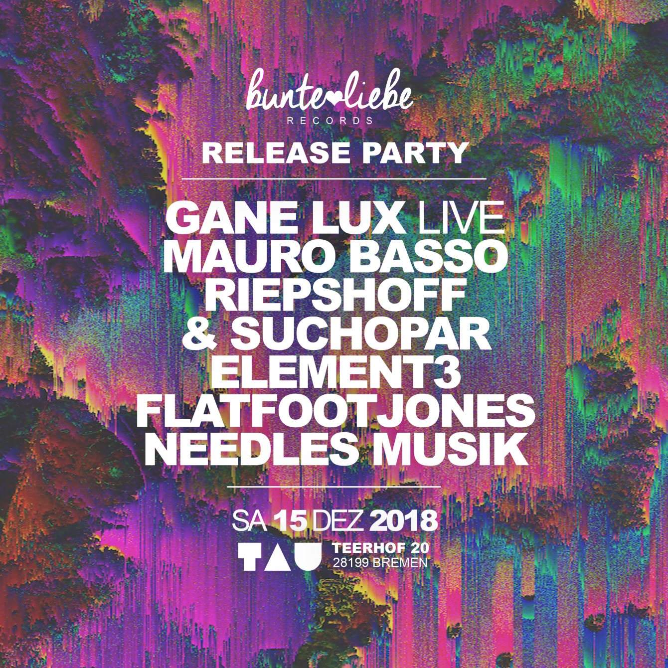 Bunte Liebe Records Release Party - フライヤー裏