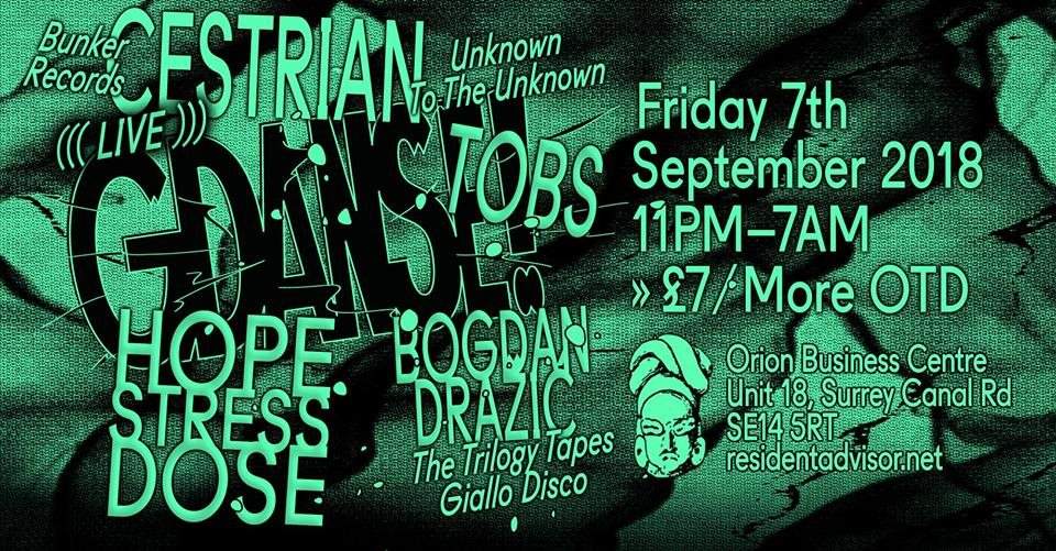 GDANSE! with Cestrian (Live), Bogdan Dražić, Hope Stress Dose, Tobs - フライヤー表