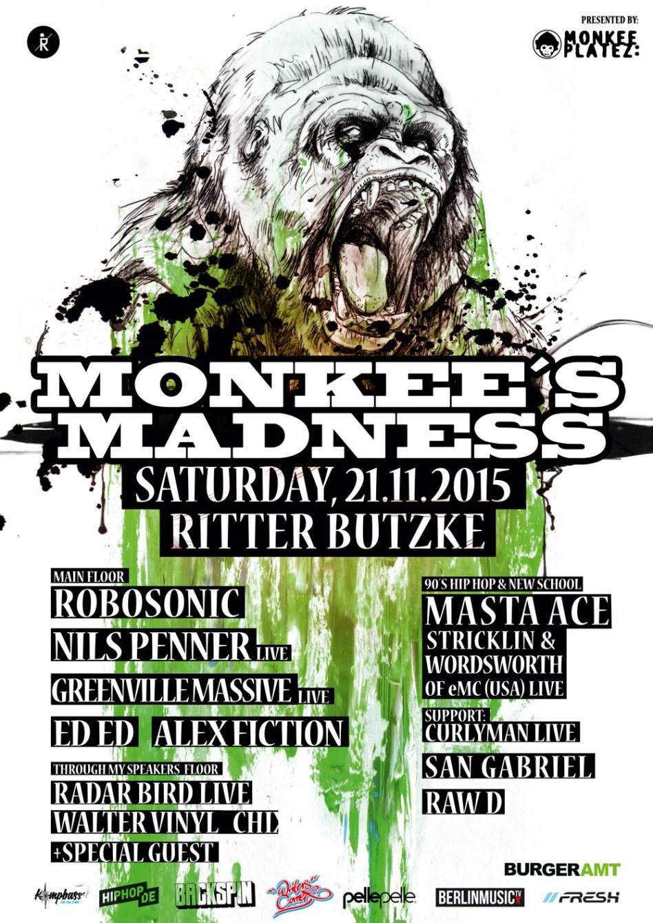 Monkees Madness with Masta ace, Robosonic, Nils Penner, ED ED, Alex Fiction, TMS - Página frontal