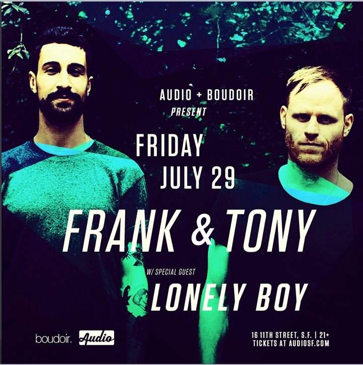 Boudoir presents Frank & Tony Lonely Boy - フライヤー表
