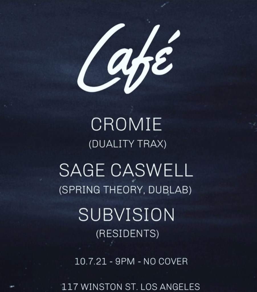 Café with Cromie and Sage Caswell - フライヤー表