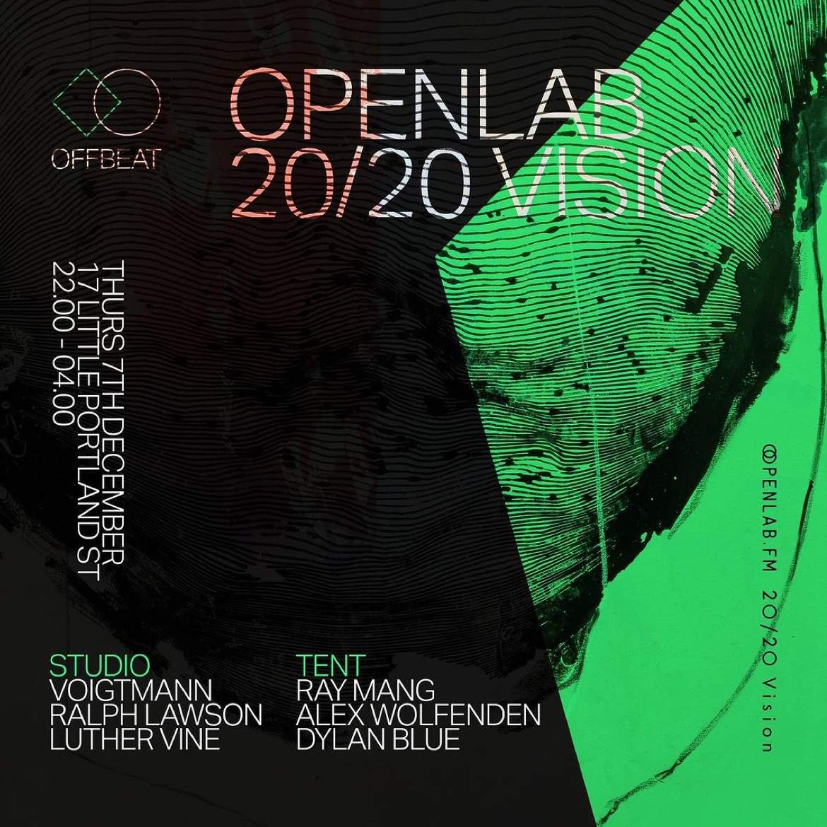 Openlab & 20/20 Vision Takeover - フライヤー表