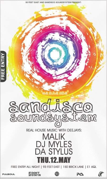 Sandisco Soundsystem - フライヤー表